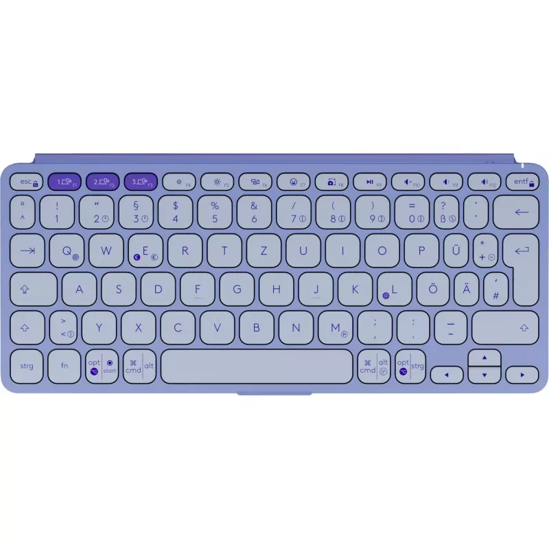 Logitech Keys-To-Go 2, Lilás, Bluetooth, Alemão, 920-012966