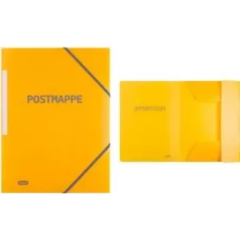 Pasta de documentos Elba pasta de correio DIN A4 transparente amarela com elásticos de canto