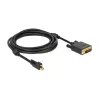 Adaptador de cabo de vídeo DeLOCK 83727 Mini DisplayPort para DVI-D 3 m