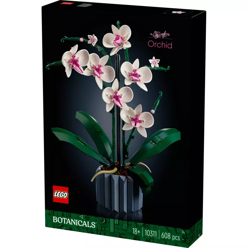 LEGO 10311 Icons Orquídea Planta artificial conjunto de construção com flores acessório de decoração para adultos coleção botânica presente para esposa ou marido
