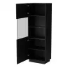 Vitrina Cama LIVERTI 59,5×42×178 cm preto — vitrina de chão