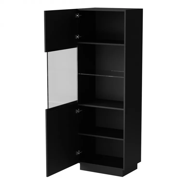 Vitrina Cama LIVERTI 59,5×42×178 cm preto — vitrina de chão