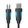 Cabo USB 2.0 A para USB-B Vention VAS-A16-B500, 5 m, preto, macho-macho, 480 Mbit/s