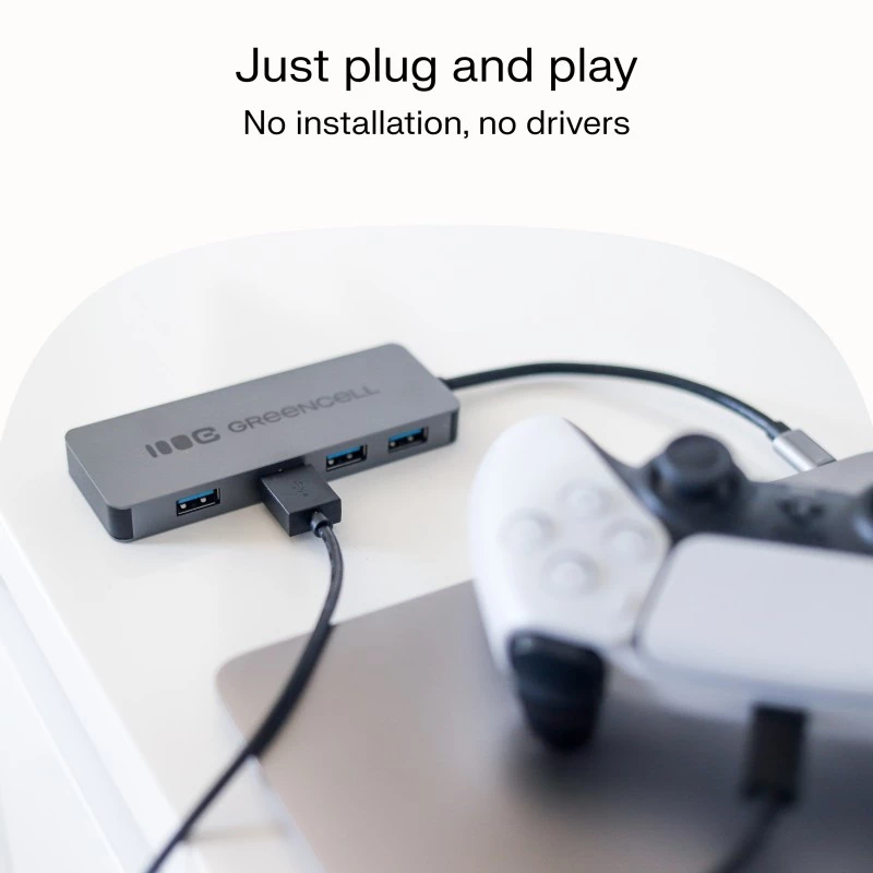 Hub USB Green Cell HUB-GC-C4A — hub USB-C 3.0 de 4 portas