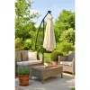 Guarda-sol de jardim Black Forest com paredes laterais, baloiço grande de 3m bege