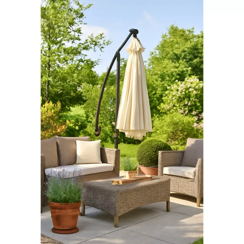 Guarda-sol de jardim Black Forest com paredes laterais, baloiço grande de 3m bege