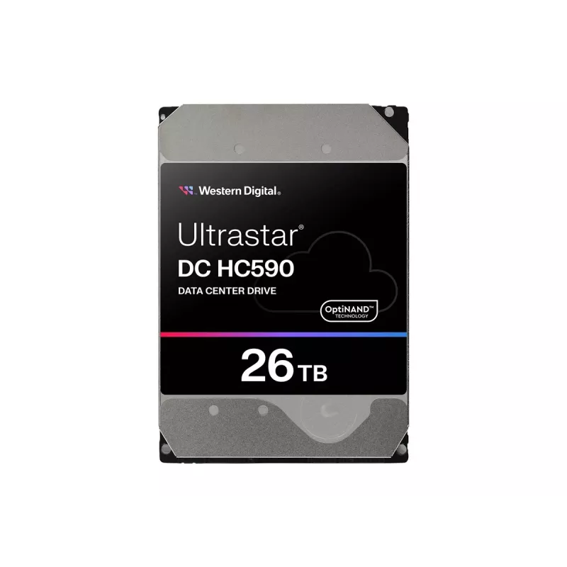 Western Digital WD Ultrastar DC HC590 0F65672 - disco rígido - data center - encriptado - 26 TB - interno - 3,5 (8,9 cm) - SATA 6Gb/s - 7200 rpm - P