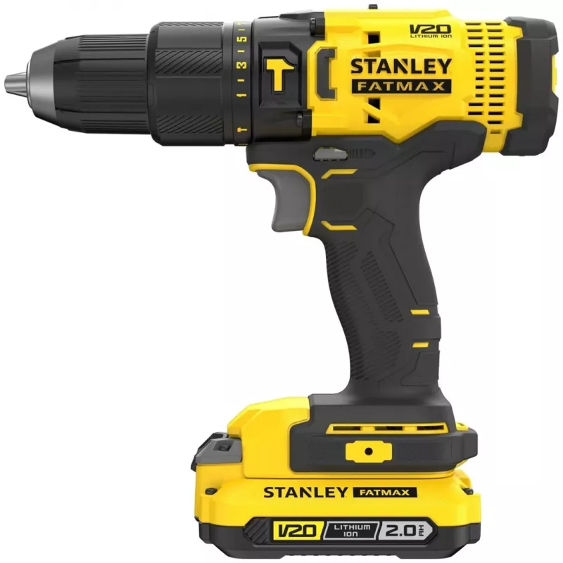 Berbequim aparafusador a bateria STANLEY SFMCD711D2K 18V Li-Ion 2x2Ah, 2 velocidades, 80 Nm, LED, mala