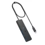 Hub USB Anker Ultra slim A8309G11 — anfitrião USB Type-C, 3× USB 3.2 Gen 1 Type-A, compacto 103×30×10 mm, preto
