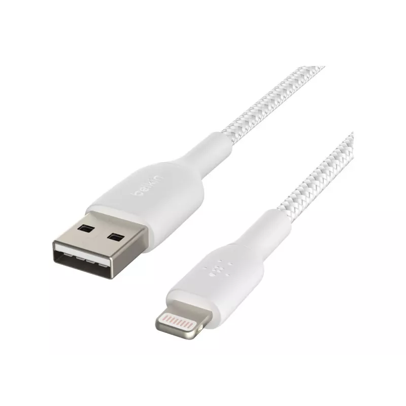 Belkin BOOST CHARGE - Cabo Lightning - Lightning macho para USB macho - 3 m - branco - para Apple iPad/iPhone/iPod (Lightning)