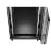 Armário rack LANBERG FF01-6222-12B 22U 600x1200 mm preto com portas frontal e traseira de vidro