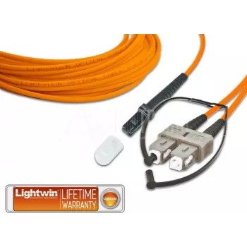 Lightwin cabo de patch de fibra ótica duplex de alta qualidade, MM OM2, MTRJ - SC (LDP-50 MTRJ-SC 2.0)