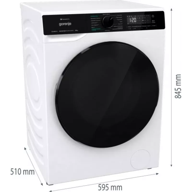 Máquina de lavar e secar Gorenje WD2PA854ADW/AT de instalação livre carga frontal branco D