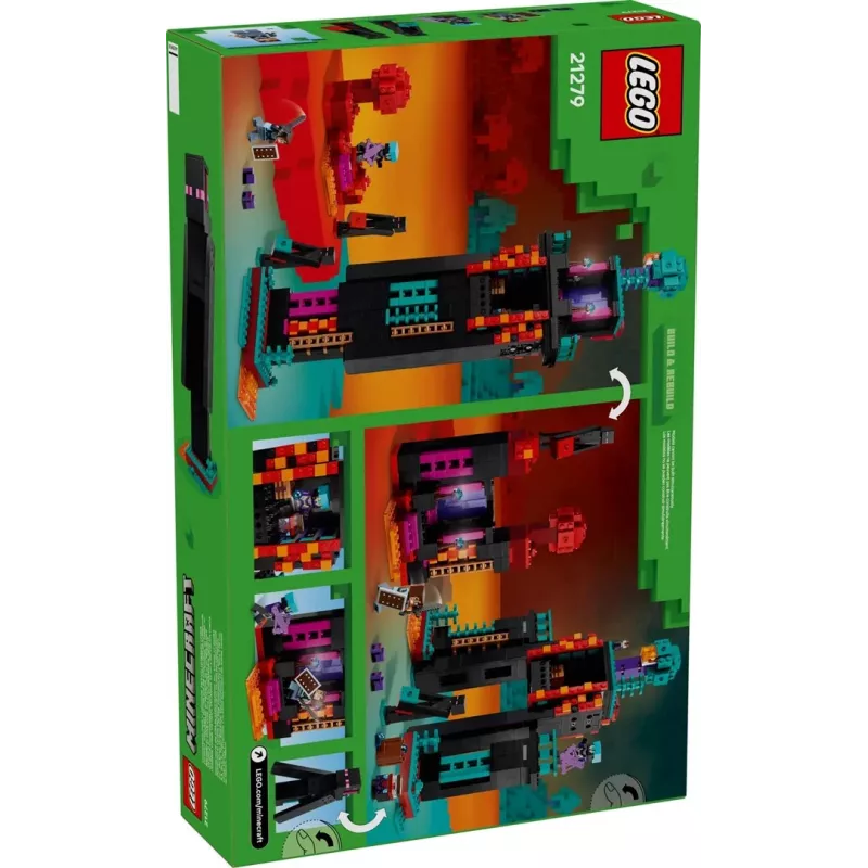 Brinquedo de construção LEGO Minecraft Conjunto 21279 A Torre do Enderman, 867 peças, 2 minifiguras, 450 mm de altura