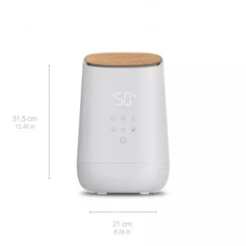 Humidificador ultrassónico Medisana AH 680, 2,6 L, branco, madeira, 24 W