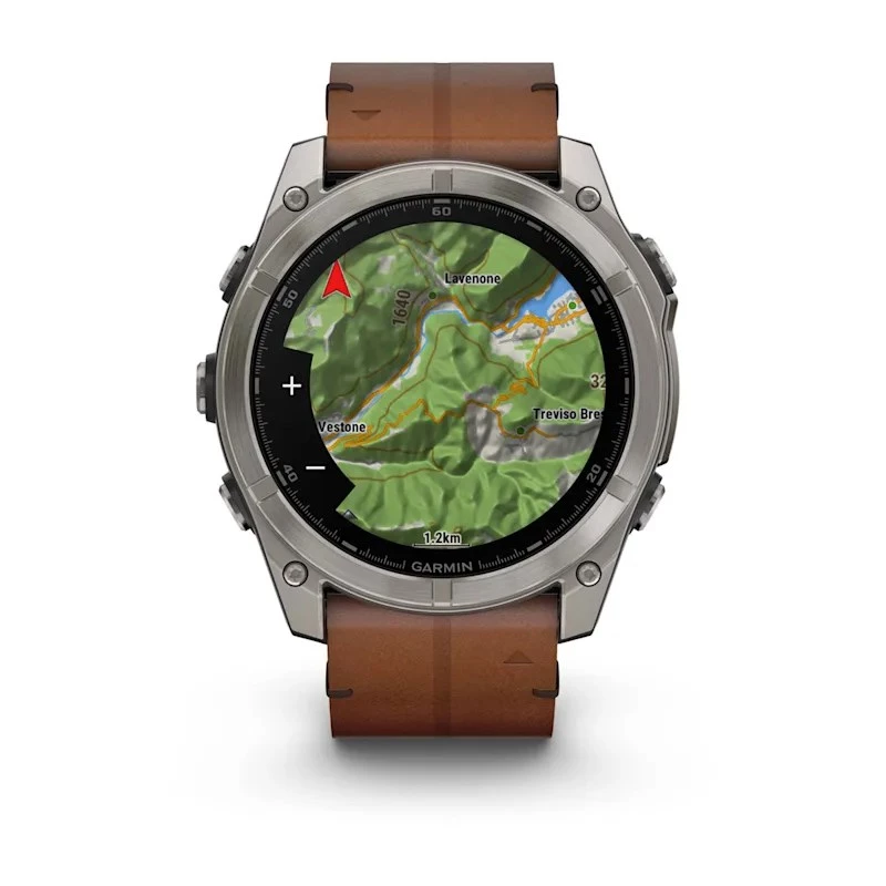Garmin Fenix 8 3,56 cm (1,4) AMOLED 51 mm Digital 454 x 454 Pixel Ecrã tátil Titânio Wi-Fi GPS (Satélite)