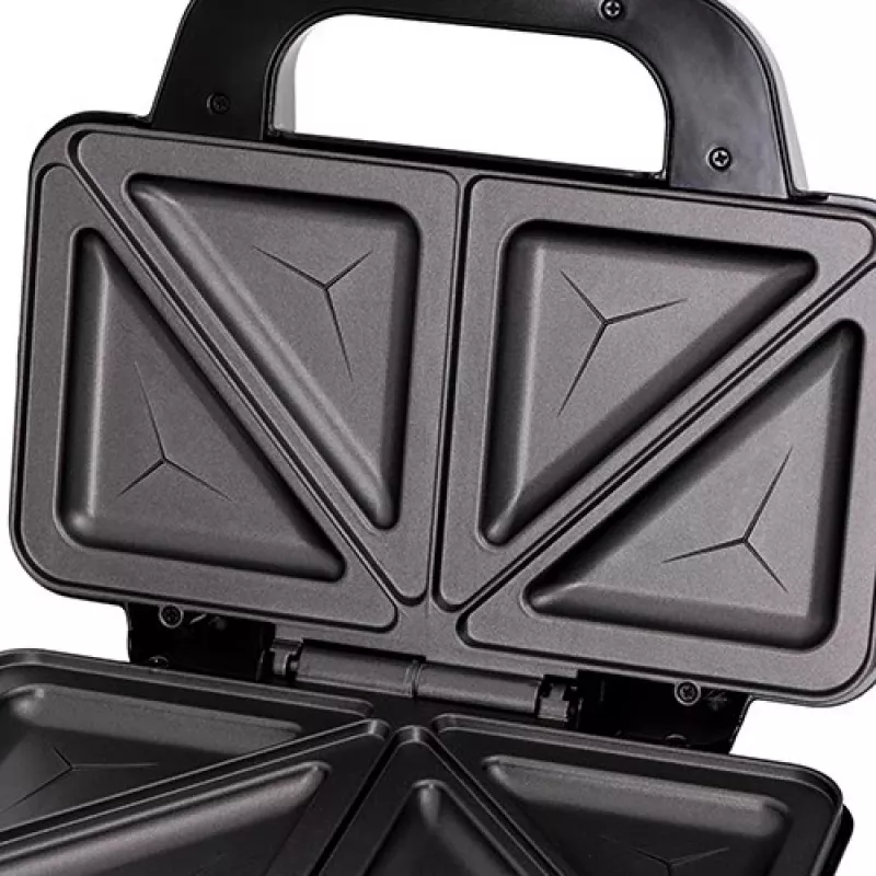 Sanduicheira Adler AD 3043, 1300 W, placas antiaderentes, 2 sanduíches, superfície de cozedura 285 × 152 mm, preta