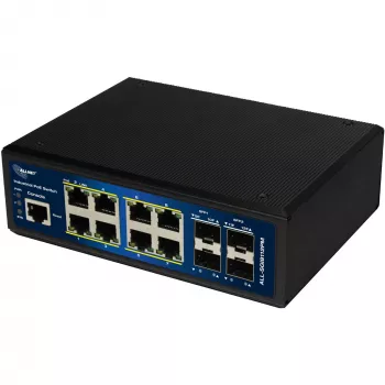 Switch PoE industrial ALLNET ALL-SGI8112PMJ 8+4 portas