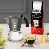Máquina de café BIALETTI BRIKKA INDUCTION 4TZ 180 ml antracite, prateado