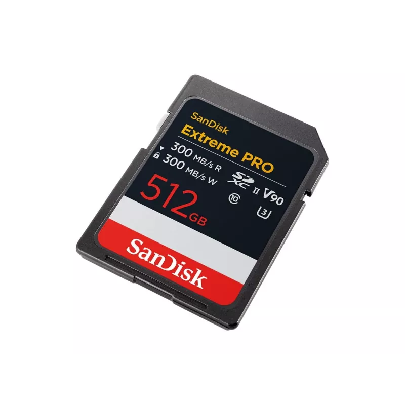 SanDisk Extreme Pro - cartão de memória flash - 512 GB - Video Class V90 / UHS-II U3 / Class10 - SDXC UHS-II