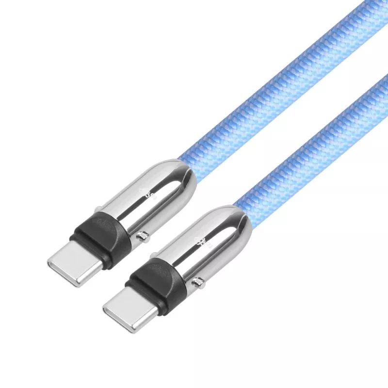 Cabo USB-C 2em1 1m azul