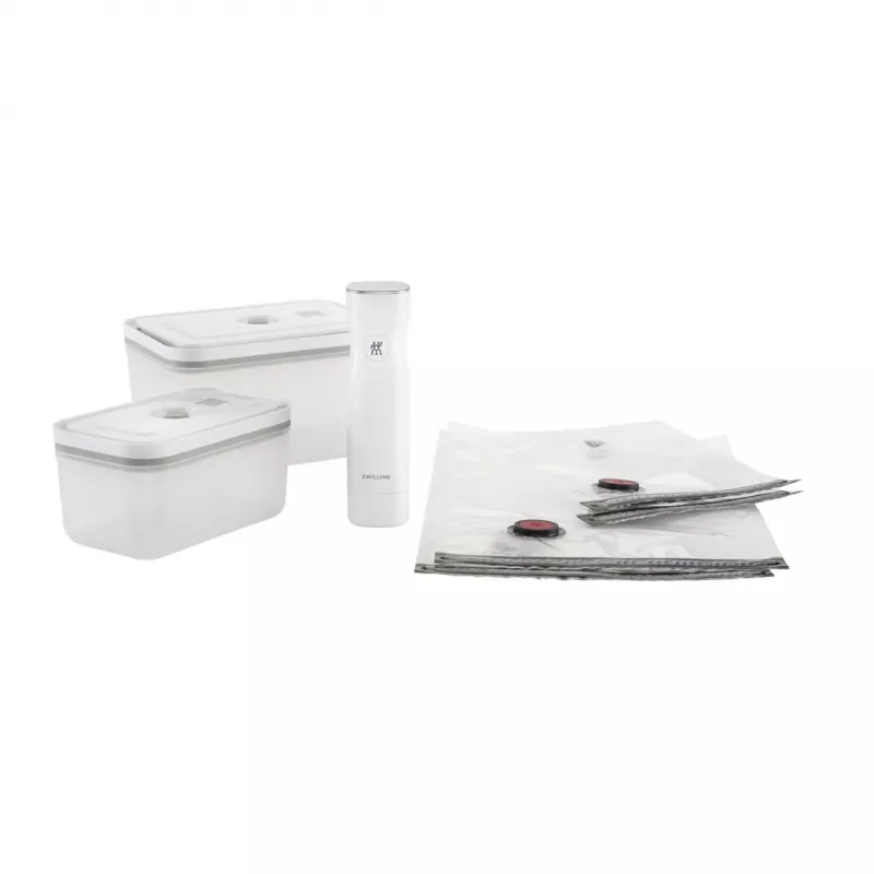 ZWILLING Fresh & Save conjunto inicial de vácuo em plástico M/L, 7 un., branco