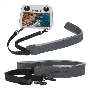 Alça de transporte em pele para DJI Smart Controller / RC PRO / RC da Sunnylife GS394 – presilha de substituição para fixação do controlador