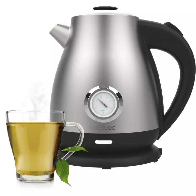 Cecotec Thermosense 620 Retro Steel Chaleira elétrica 1,7 l 2200 W aço inoxidável