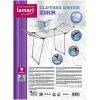 Estendal LAMART LT8104 tamanho 15 M — estendal rotativo para interior e exterior, 15 m de comprimento de estendal