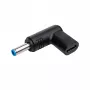 Adaptador de carregamento Akyga AK-ND-C09 USB-C para DC 4,5 x 3,0 mm + pino para portáteis, 18,5-20 V, 100 W, para HP