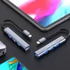Hub USB QOLTEC 53792, USB-C 3.1 para 4 portas (USB 3.0 x1, USB 2.0 x3)