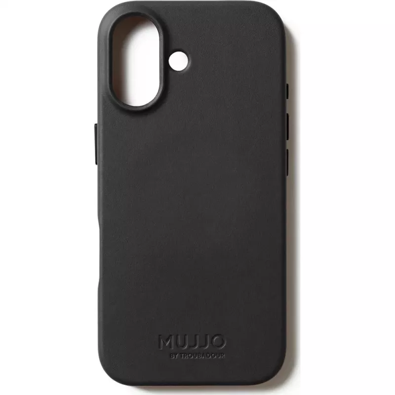 Mujjo Full Leather Case MagSafe capa para iPhone 17 preto