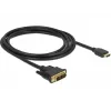 DeLOCK - Cabo de vídeo - Single Link - HDMI / DVI - DVI-D (M) para HDMI (M) - 2 m - Isolamento triplo - Preto - Parafusos serrilhados