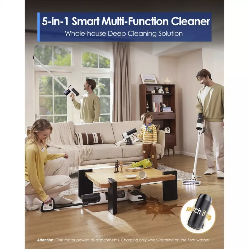 Limpa-pavimentos Tineco Floor One Switch S6 Stretch Plus branco – limpa-pavimentos duros a húmido e seco sem fios