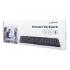 Teclado Gembird KB-U-103-RU Escritório USB QWERTY Inglês Russo Preto