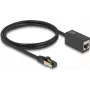 Cabo de extensão de rede DeLOCK RJ45 macho para RJ45 fêmea Cat.8.1 S/FTP 1 m preto