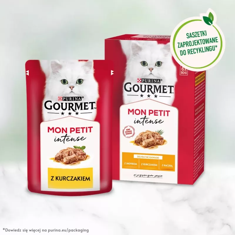 GOURMET Mon Petit mix de aves - comida húmida para gatos - 6 x 50 g