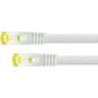 Cabo de rede Python Series RJ45 com cabo Cat.7 - proteção de bloqueio (RNS) e trança de nylon - S/FTP - PiMF - sem halogéneos - 500 MHz - OFC - branco - 1 m (8070PY-010W)