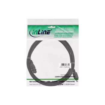 Cabo FireWire 400 para 800 InLine 34901 1 m macho/macho preto