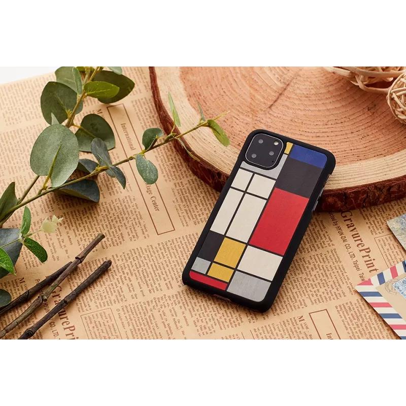Capa para smartphone man and wood para iPhone 11 Pro — capa protetora de madeira preta
