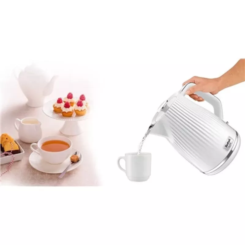 Chaleira elétrica Tefal KO250130 — capacidade de 1,7 l, 2400 W, branco