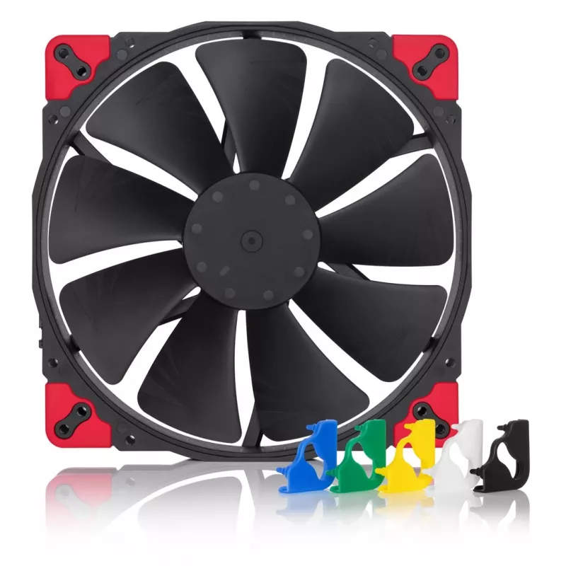Noctua NF-A20 PWM chromax.black.swap ventoinha de caixa, 200 mm, 350–800 rpm, 18,1 dB, rolamento SSO2, preto