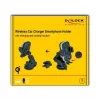 Suporte ativo para automóvel DELOCK 66939 para telemóveis — suporte com ventosa, preto/cinzento, compatível com carregamento sem fios