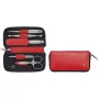 Conjunto de manicure ZWILLING Twinox Viagem 5 peças com estojo de couro vermelho