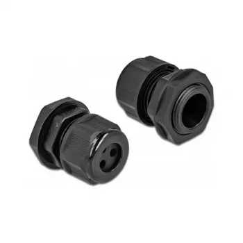 Prensa-cabos DeLOCK 60375 preto plástico 2 unid.