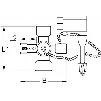 Chave para armários elétricos KS TOOLS 130.1010, 42 mm