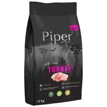 Comida seca para cães Dolina Noteci Piper Junior — receita de peru, 12 kg, proteína 30 % / gordura 17 %