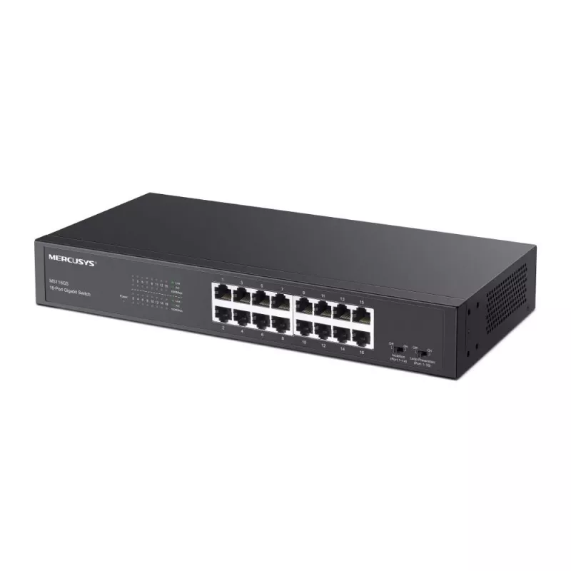 Mercusys MS116GS switch de rede Gigabit Ethernet (10/100/1000) preto