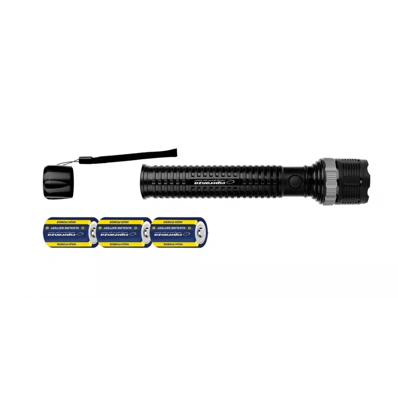 Lanterna de mão ESPERANZA Epione XL LED 1.2W 100 lm 100 m Preta, a pilhas R20 (3)