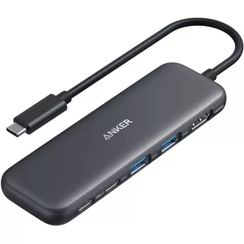 Cabo Anker 332 com fios USB 3.2 Gen 1 Type-C preto 100W 4K Ultra HD